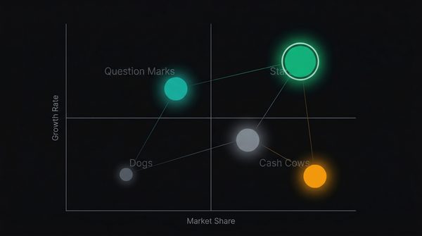 Competitive quadrant map with 5 brand positions
